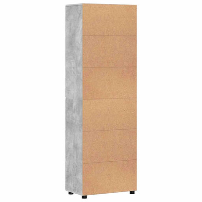 vidaXL Highboard FLORIN 60 x 35 x 182 cm Concrete Grey Engineered Wood