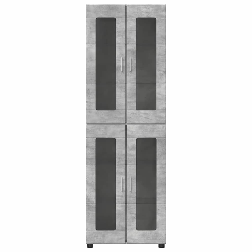 vidaXL Highboard FLORIN 60 x 35 x 182 cm Concrete Grey Engineered Wood