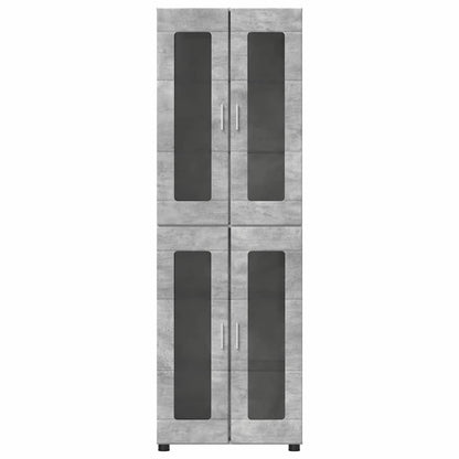 vidaXL Highboard FLORIN 60 x 35 x 182 cm Concrete Grey Engineered Wood