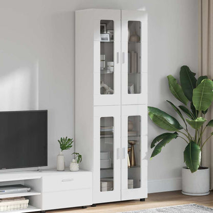 vidaXL Highboard FLORIN 60 x 35 x 182 cm High Gloss White