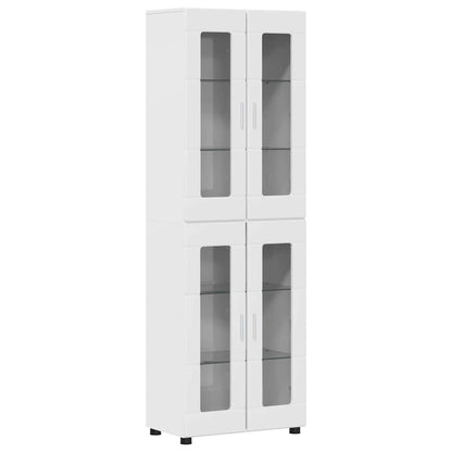 vidaXL Highboard FLORIN 60 x 35 x 182 cm High Gloss White