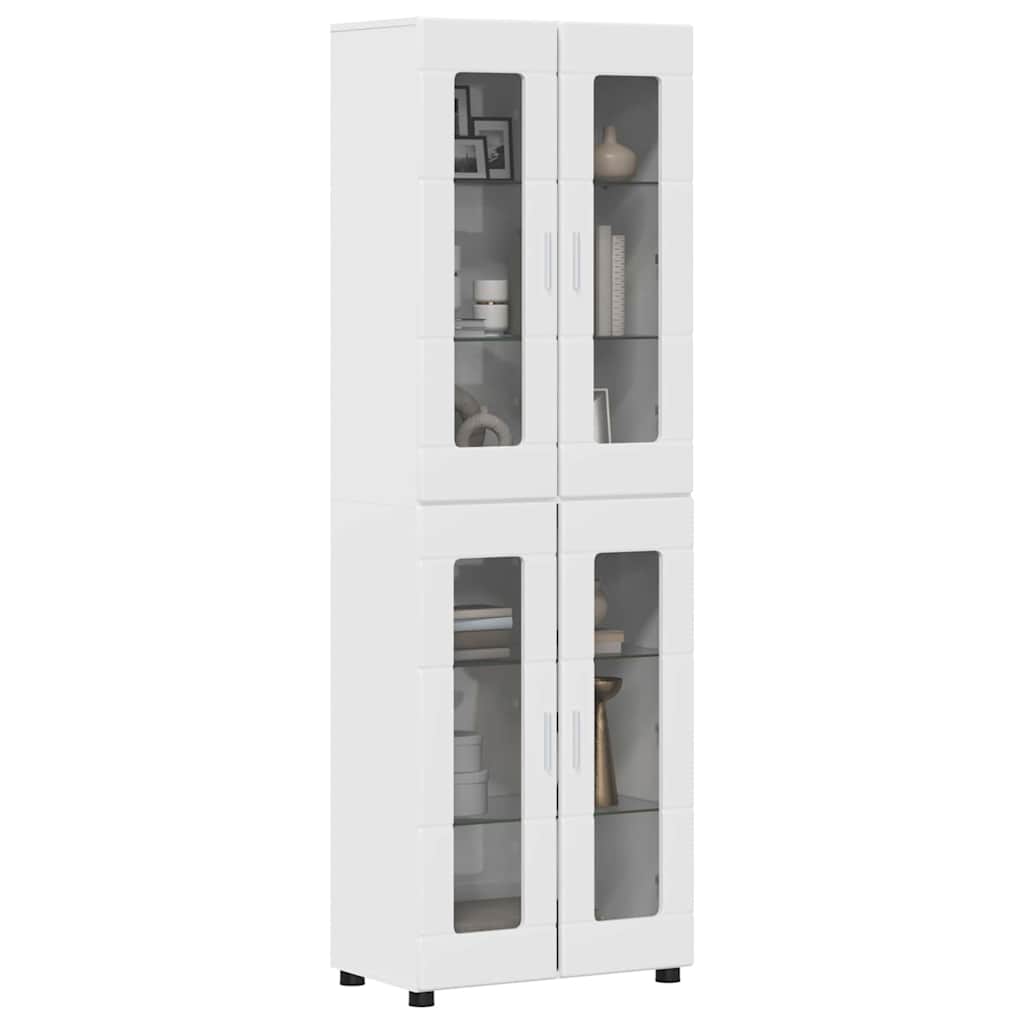 vidaXL Highboard FLORIN 60 x 35 x 182 cm High Gloss White