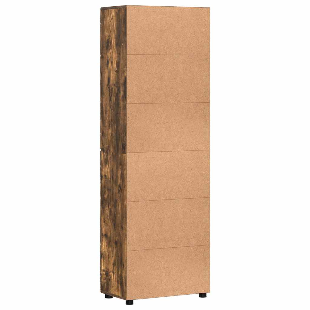 vidaXL Highboard FLORIN 60 x 35 x 182 cm Smoked Oak Engineered Wood