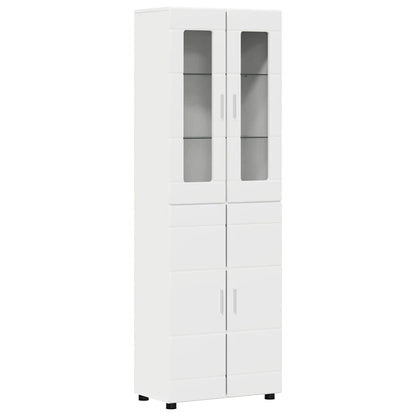 vidaXL Highboard FLORIN 60 x 35 x 182 cm White Engineered Wood
