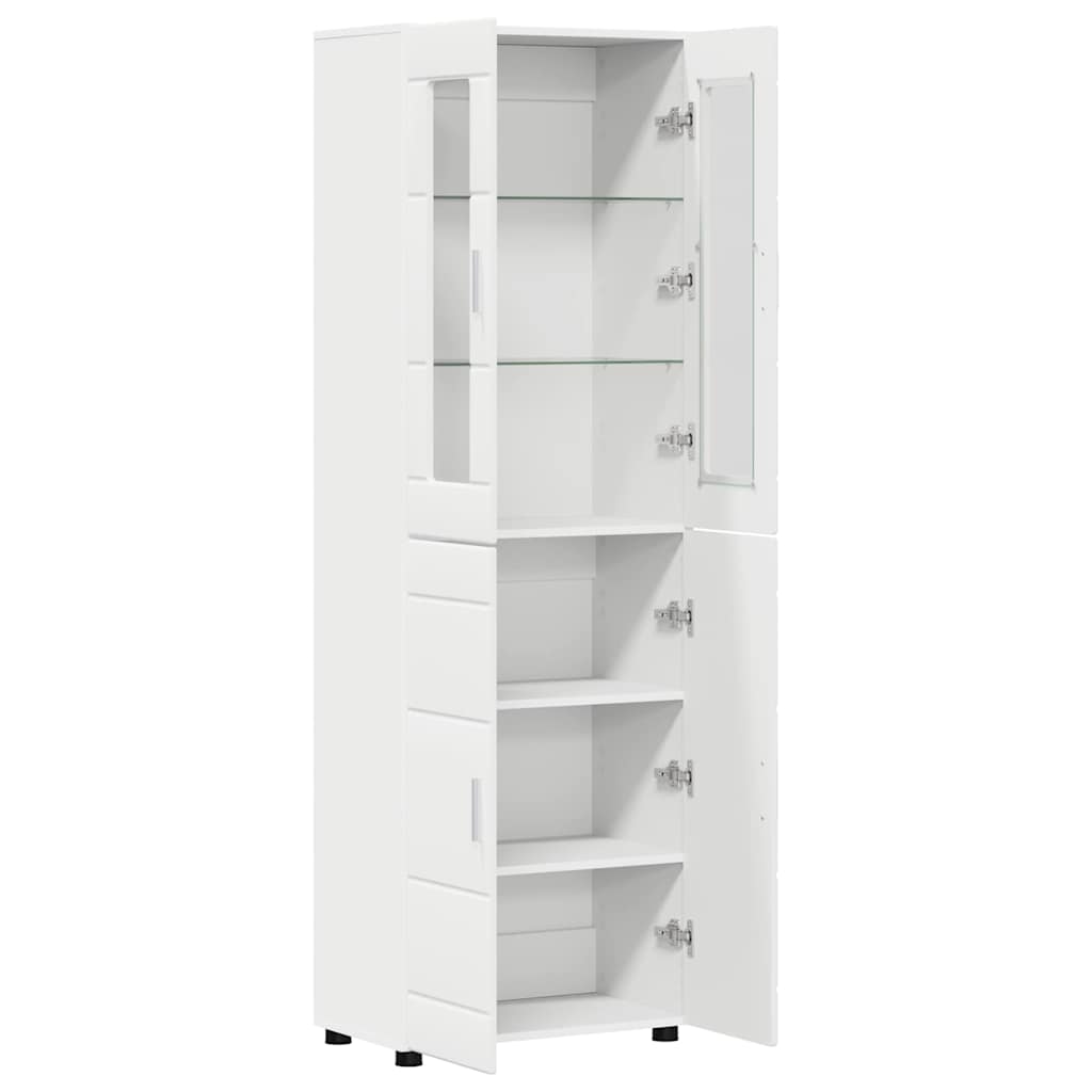 vidaXL Highboard FLORIN 60 x 35 x 182 cm White Engineered Wood
