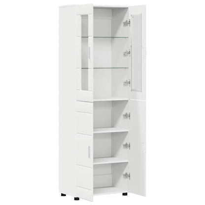 vidaXL Highboard FLORIN 60 x 35 x 182 cm White Engineered Wood