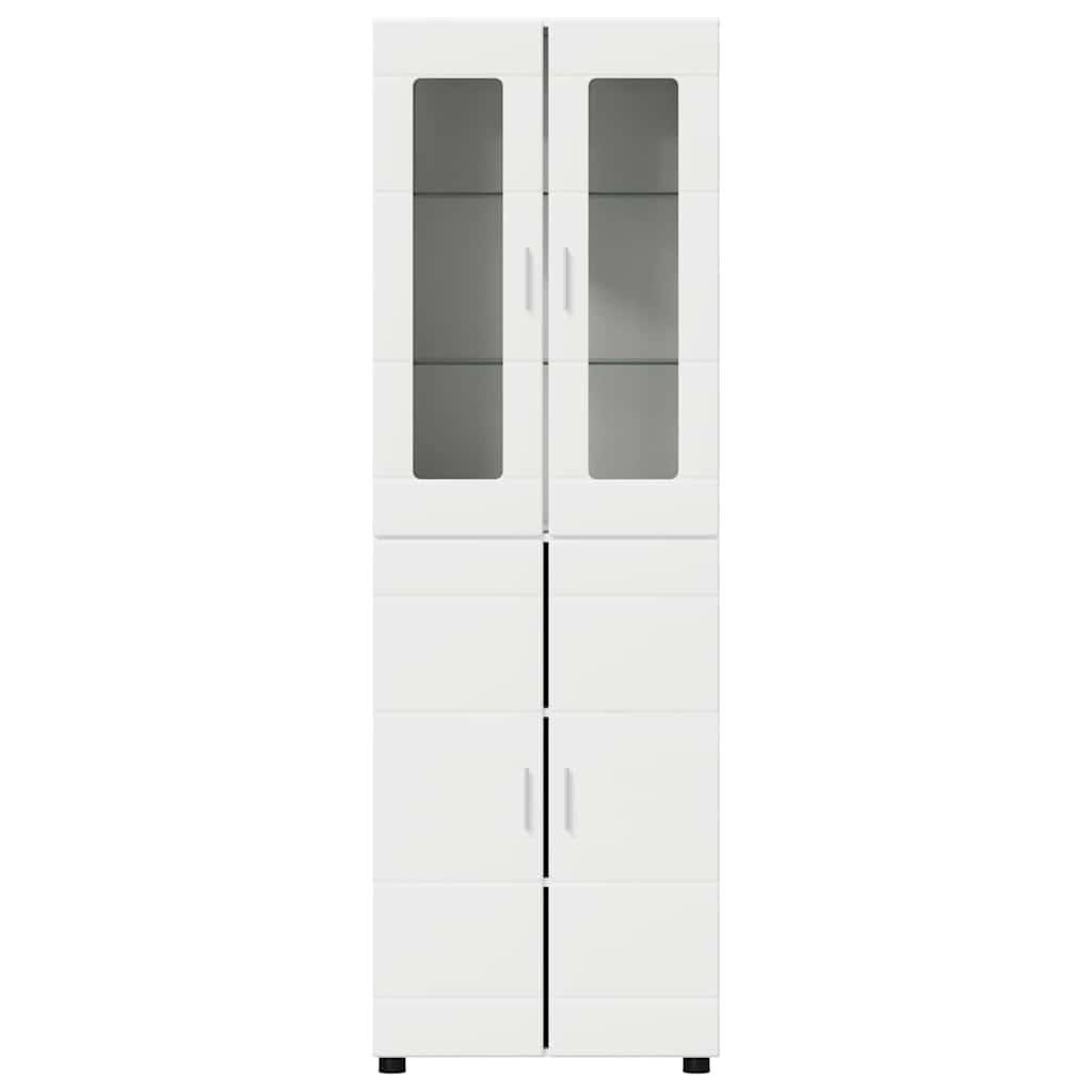 vidaXL Highboard FLORIN 60 x 35 x 182 cm White Engineered Wood