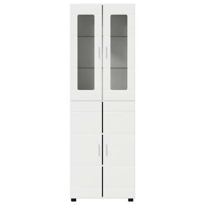 vidaXL Highboard FLORIN 60 x 35 x 182 cm White Engineered Wood