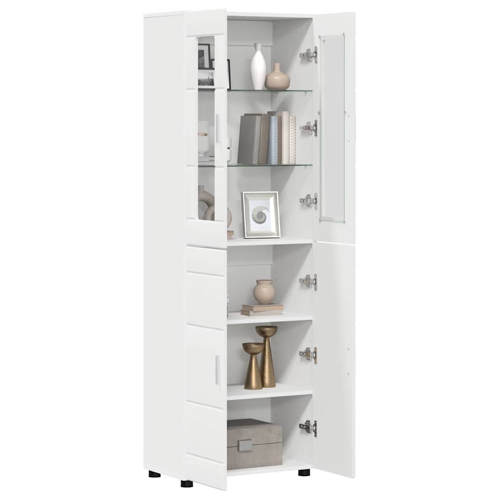 vidaXL Highboard FLORIN 60 x 35 x 182 cm White Engineered Wood
