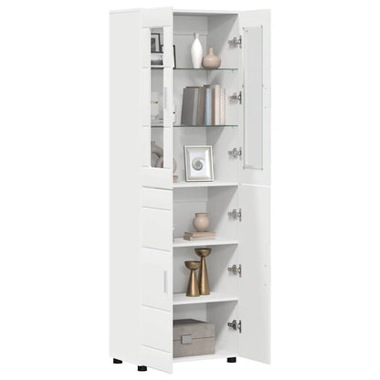 vidaXL Highboard FLORIN 60 x 35 x 182 cm White Engineered Wood