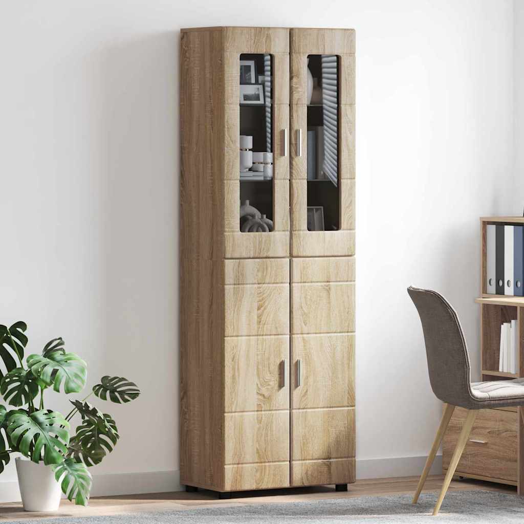 vidaXL Highboard FLORIN 60 x 35 x 182 cm Sonoma Oak Engineered Wood