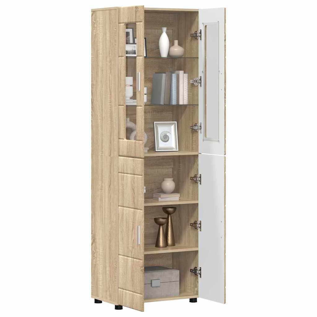 vidaXL Highboard FLORIN 60 x 35 x 182 cm Sonoma Oak Engineered Wood