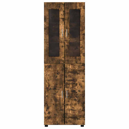 vidaXL Highboard FLORIN 60 x 35 x 182 cm Smoked Oak Engineered Wood