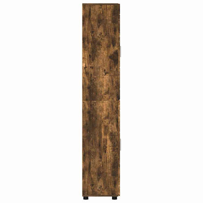 vidaXL Highboard FLORIN 60 x 35 x 182 cm Smoked Oak Engineered Wood