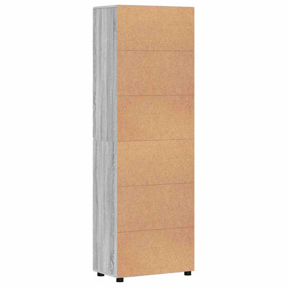 vidaXL Highboard FLORIN 60 x 35 x 182 cm Grey Sonoma Engineered Wood
