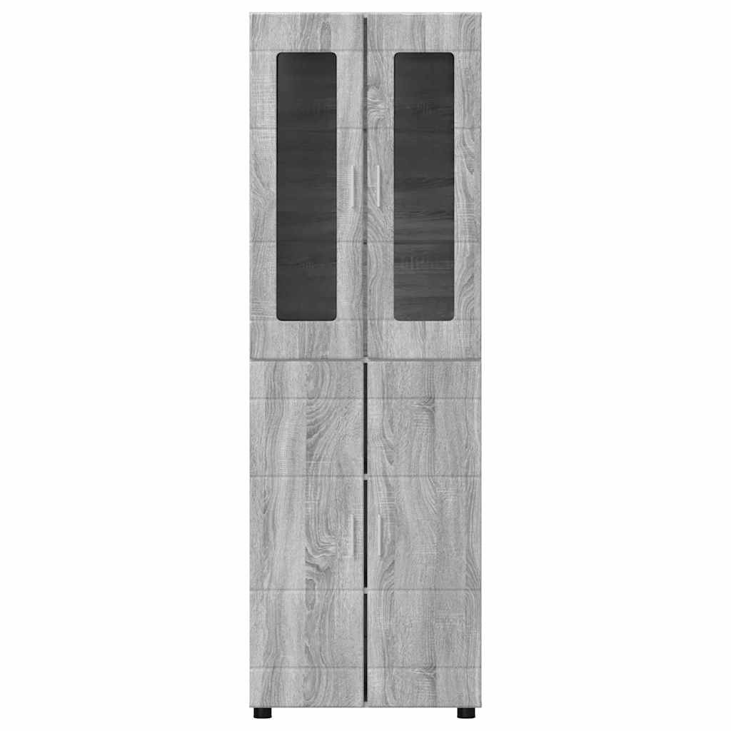 vidaXL Highboard FLORIN 60 x 35 x 182 cm Grey Sonoma Engineered Wood