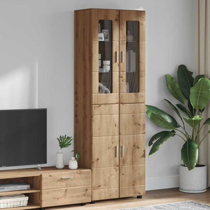 vidaXL Highboard FLORIN 60 x 35 x 182 cm Artisan Oak Engineered Wood