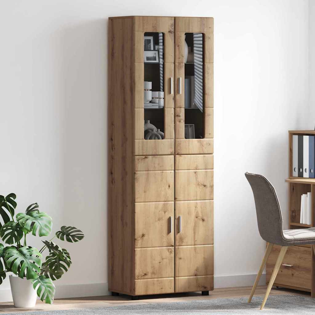 vidaXL Highboard FLORIN 60 x 35 x 182 cm Artisan Oak Engineered Wood