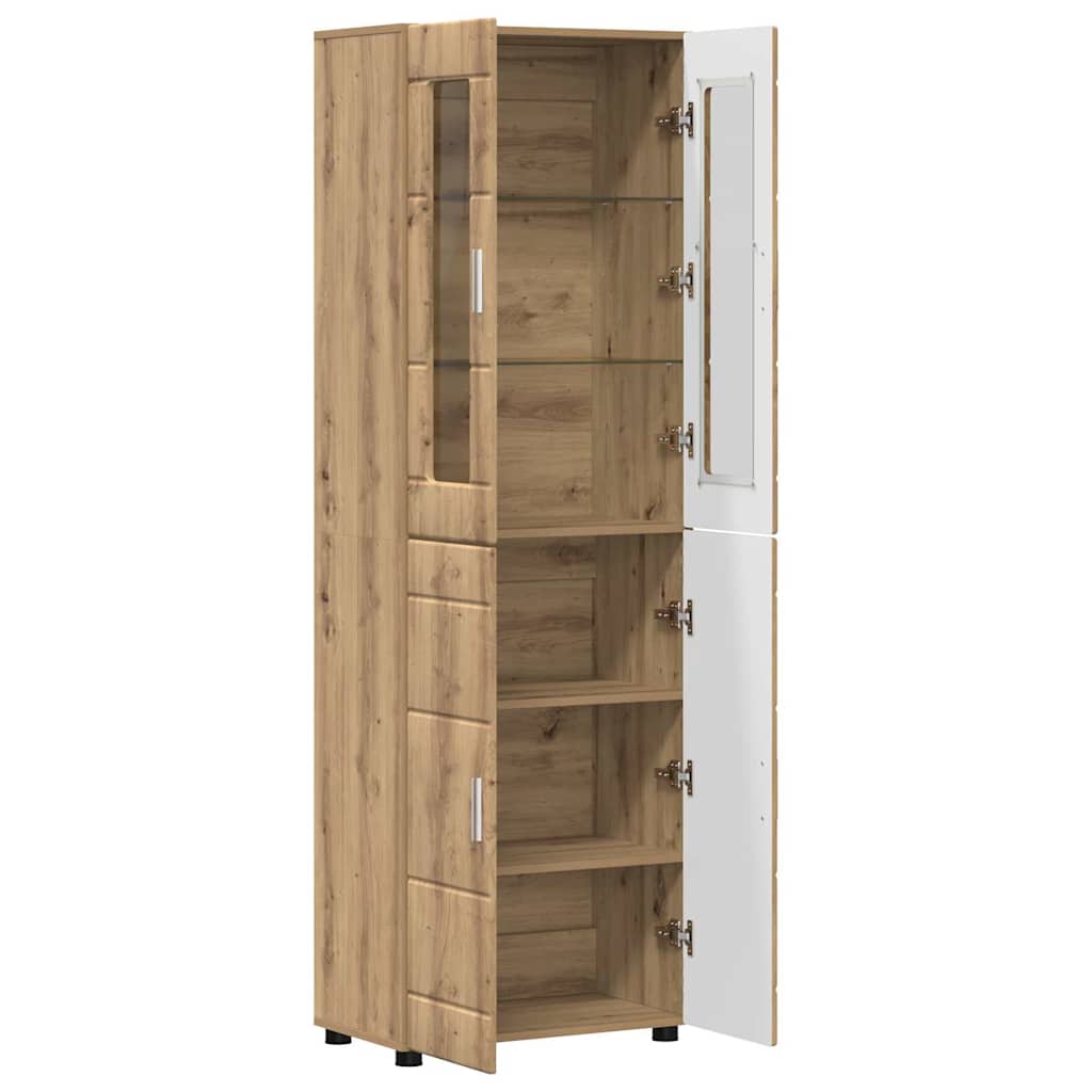 vidaXL Highboard FLORIN 60 x 35 x 182 cm Artisan Oak Engineered Wood
