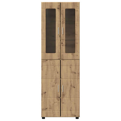 vidaXL Highboard FLORIN 60 x 35 x 182 cm Artisan Oak Engineered Wood
