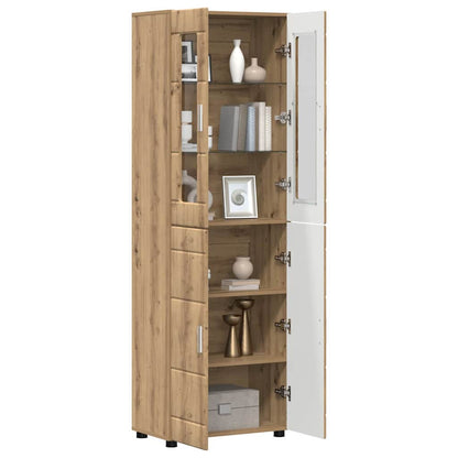 vidaXL Highboard FLORIN 60 x 35 x 182 cm Artisan Oak Engineered Wood