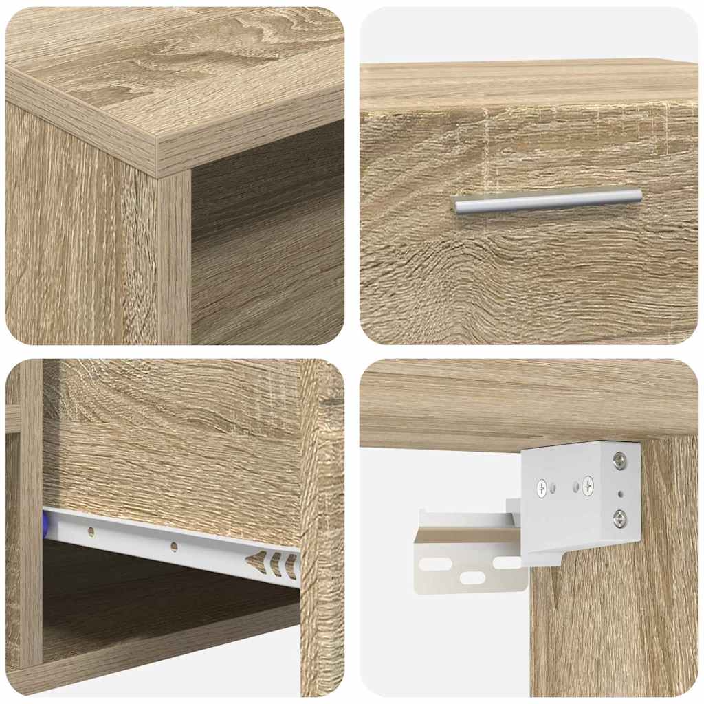 vidaXL TV Cabinet Set FLORIN 3 pcs Sonoma Oak Engineered Wood
