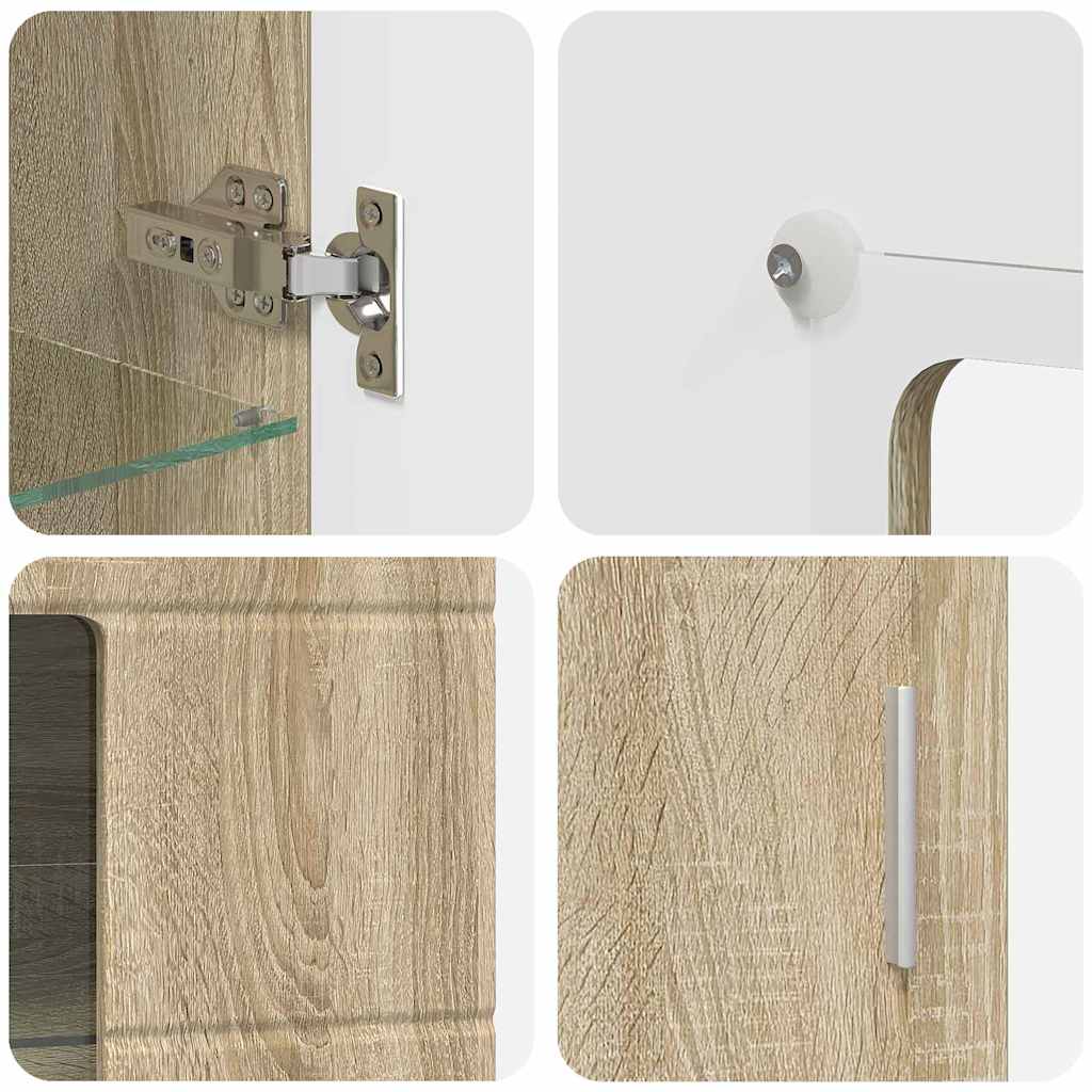 vidaXL TV Cabinet Set FLORIN 3 pcs Sonoma Oak Engineered Wood