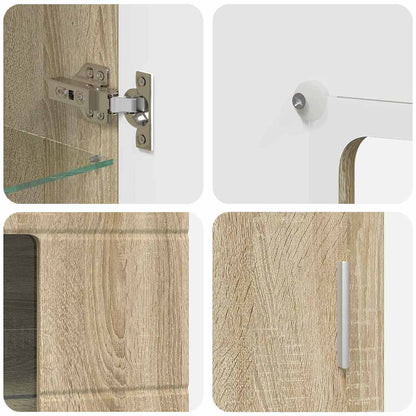 vidaXL TV Cabinet Set FLORIN 3 pcs Sonoma Oak Engineered Wood