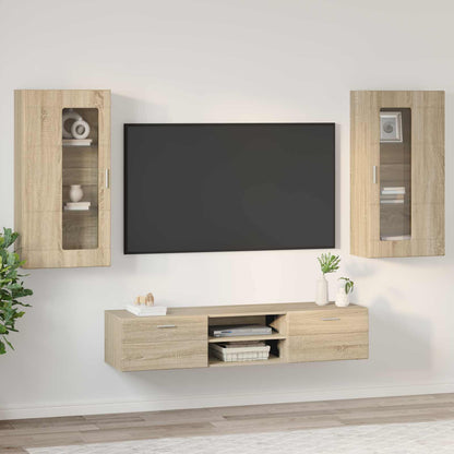 vidaXL TV Cabinet Set FLORIN 3 pcs Sonoma Oak Engineered Wood