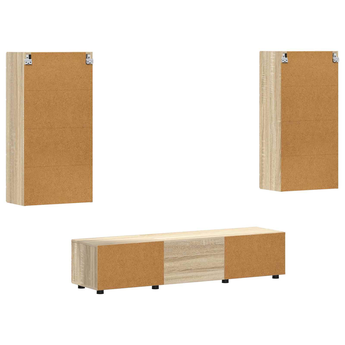 vidaXL TV Cabinet Set FLORIN 3 pcs Sonoma Oak Engineered Wood