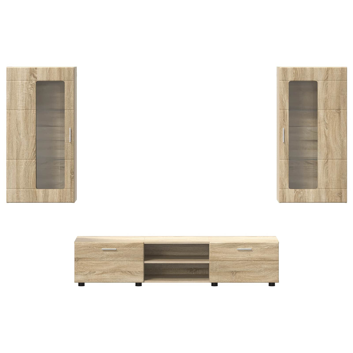 vidaXL TV Cabinet Set FLORIN 3 pcs Sonoma Oak Engineered Wood