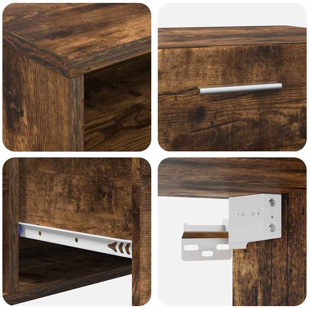 vidaXL TV Cabinet Set FLORIN 3 pcs Smoked Oak Engineered Wood