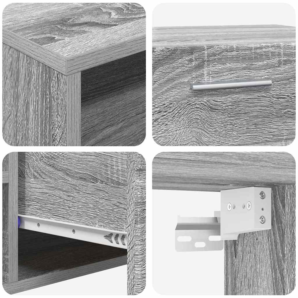 vidaXL TV Cabinet Set FLORIN 3 pcs Grey Sonoma Engineered Wood