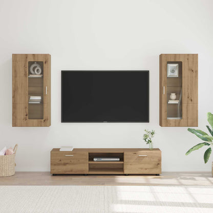 vidaXL TV Cabinet Set FLORIN 3 pcs Artisan Oak Engineered Wood