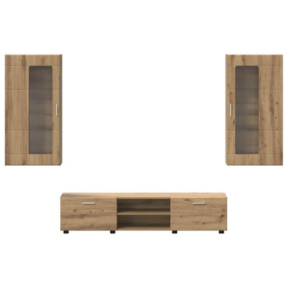 vidaXL TV Cabinet Set FLORIN 3 pcs Artisan Oak Engineered Wood