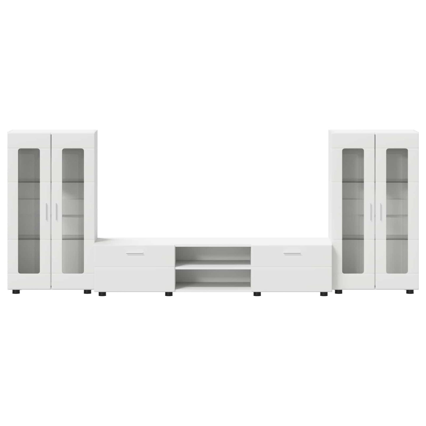 vidaXL TV Cabinet Set with Drawer FLORIN 3 pcs White Engineered Wood