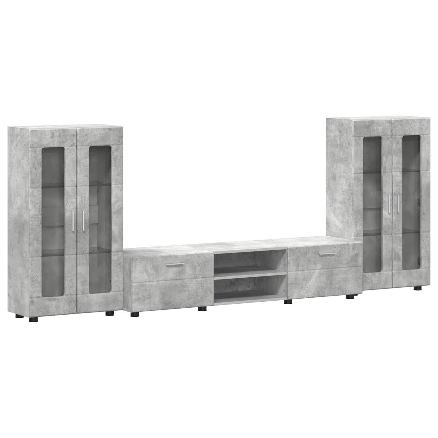 vidaXL TV Cabinet Set FLORIN 3 pcs Concrete Grey Engineered Wood