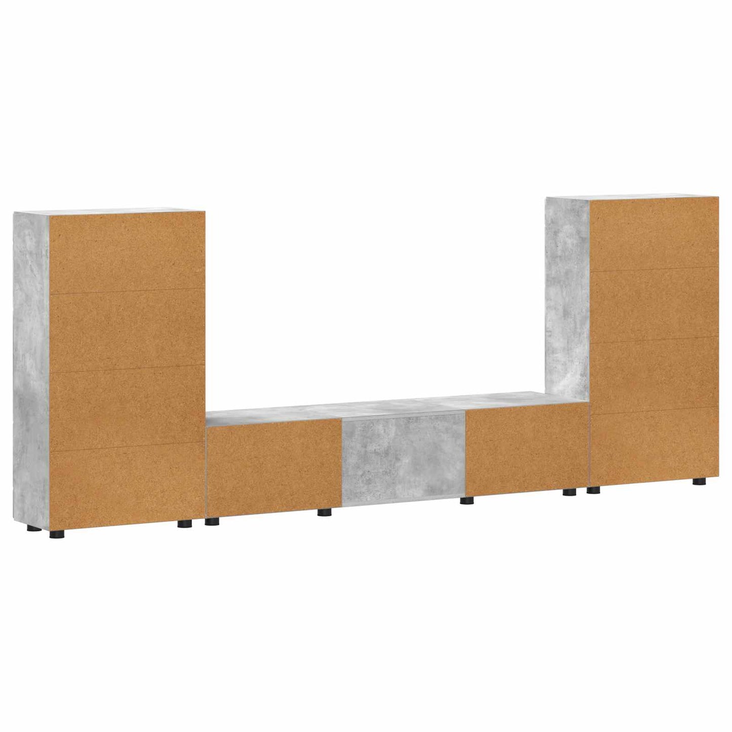vidaXL TV Cabinet Set FLORIN 3 pcs Concrete Grey Engineered Wood