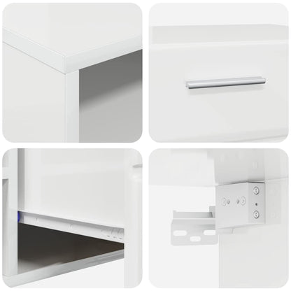 vidaXL TV Cabinet Set FLORIN 3 pcs High Gloss White Engineered Wood