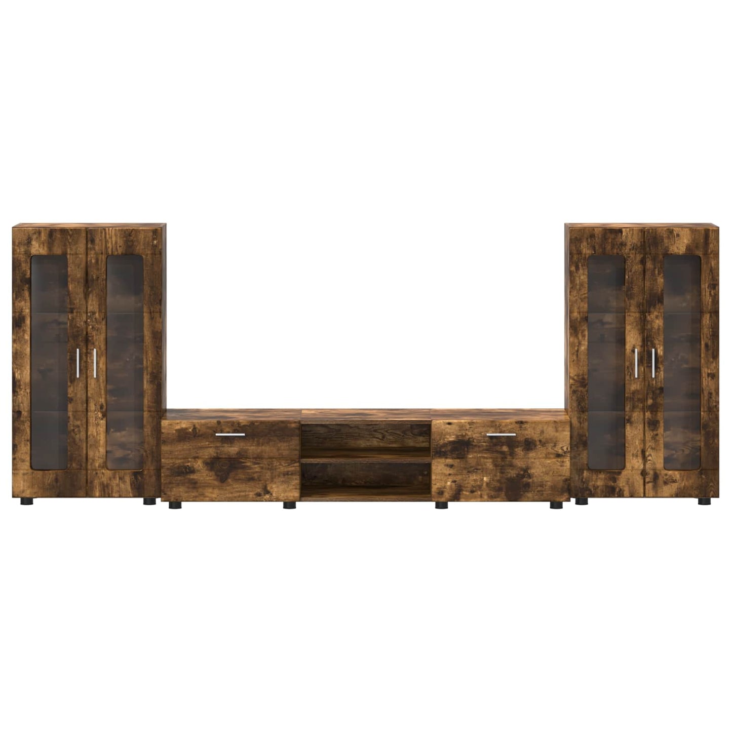 vidaXL TV Cabinet Set FLORIN 3 pcs Smoked Oak Engineered Wood