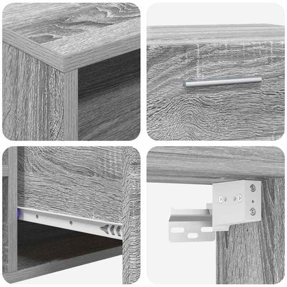 vidaXL TV Cabinet Set FLORIN 3 pcs Grey Sonoma Engineered Wood