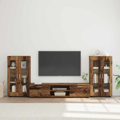 vidaXL TV Cabinet Set FLORIN 3 pcs Old Wood Engineered Wood