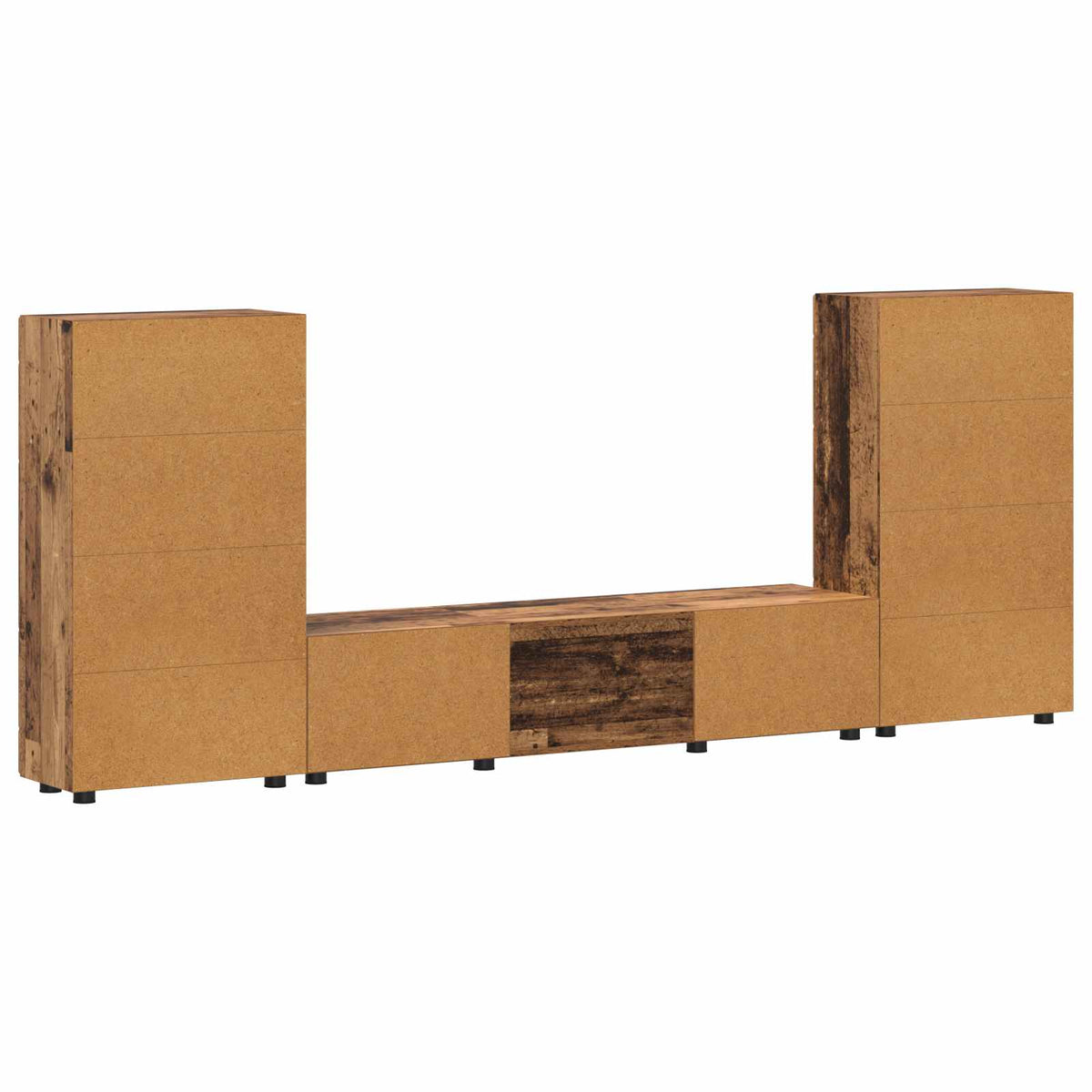 vidaXL TV Cabinet Set FLORIN 3 pcs Old Wood Engineered Wood