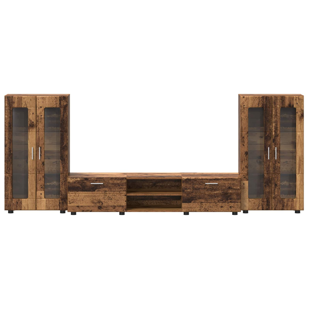 vidaXL TV Cabinet Set FLORIN 3 pcs Old Wood Engineered Wood
