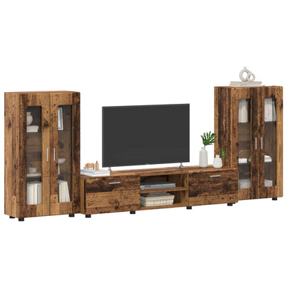 vidaXL TV Cabinet Set FLORIN 3 pcs Old Wood Engineered Wood