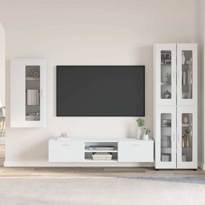 vidaXL TV Cabinet Set FLORIN 3 pcs White Engineered Wood