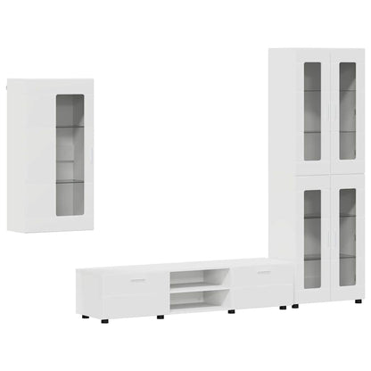 vidaXL TV Cabinet Set FLORIN 3 pcs White Engineered Wood