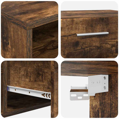 vidaXL TV Cabinet Set FLORIN 3 pcs Smoked Oak Engineered Wood