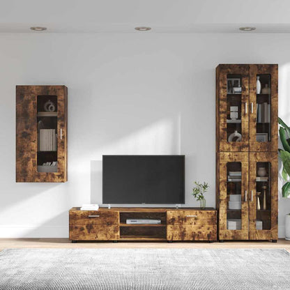 vidaXL TV Cabinet Set FLORIN 3 pcs Smoked Oak Engineered Wood