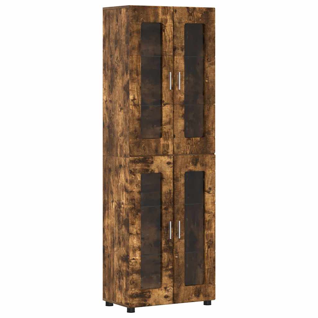 vidaXL TV Cabinet Set FLORIN 3 pcs Smoked Oak Engineered Wood